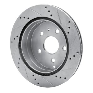 Chevrolet Express 4500 Brake Rotor (1) - Rear Left - R1 Concepts - Drilled & Slotted - Silver - `09-`20